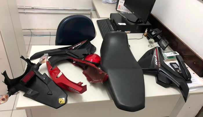 Policia Civil de Coité recupera peças de motos roubadas que estavam sendo vendidas no Facebook