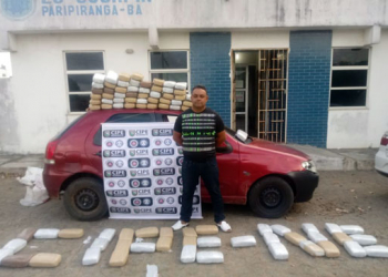 Homem é preso com 100 kg de maconha pela Cipe Nordeste em região de divisa entre Bahia e Sergipe