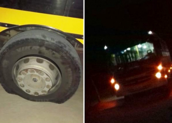 Ônibus escolar é alvejado a tiros em tentativa de assalto