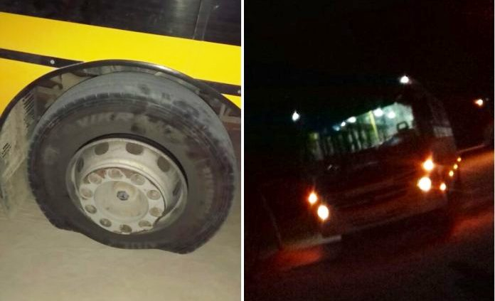 Ônibus escolar é alvejado a tiros em tentativa de assalto