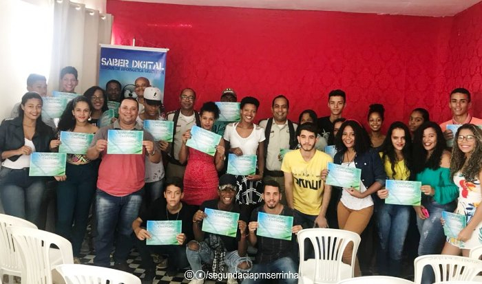 Serrinha – 16ºBPM realiza formatura de alunos do Projeto Saber Digital