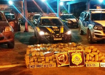 PM e PRF apreendem meia tonelada de maconha na BR-116