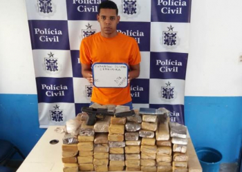 DTE de Feira apreende 70 kg de maconha e pistola em Serrinha