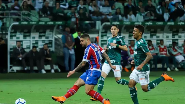Com o placar construído no primeiro tempo, Palmeiras vence o Bahia por 3 a 0