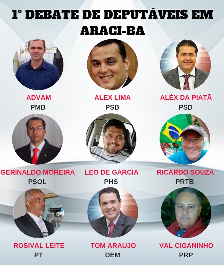 Pré-candidatos a deputado participarão de debate em Araci neste domingo