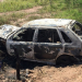 Carro é incendiado após se envolver em acidente com moto deixando duas vítimas fatais