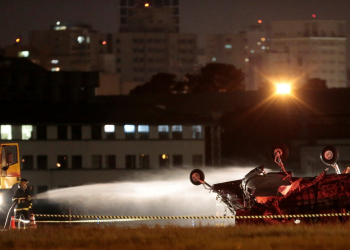 Queda de avião de pequeno porte em SP deixa um morto e seis feridos