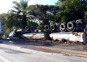 Caminhoneiro de Araci morre vítima de capotamento na BR 101