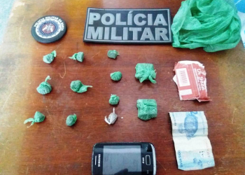 Coité – individuo é flagrado pela PM comercializando droga e é apresentado a delegacia
