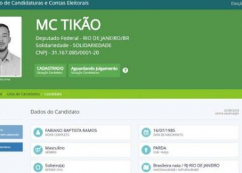 Cantor de funk preso por relação com o tráfico de drogas é candidato à Câmara pelo RJ