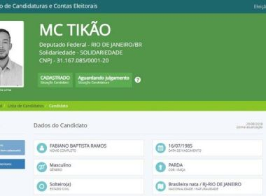 Cantor de funk preso por relação com o tráfico de drogas é candidato à Câmara pelo RJ