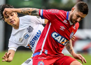 Depois de perder zaga titular por contusão, Bahia não resiste ao Santos e é derrotado na Vila