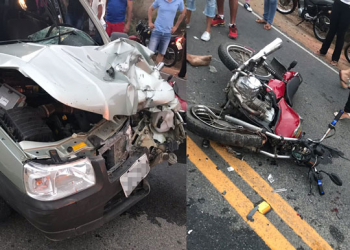 Colisão envolvendo carro e moto deixa dois mortos na BA 120
