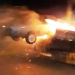 Caminhão carregando carro em chamas provoca pânico na cidade de Itaberaba