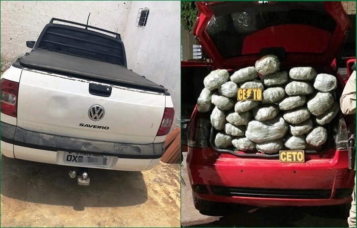 Serrinha – Guarnição da CETO recupera carro com restrição de roubo e intercepta outro com grande quantidade de maconha na BR 116