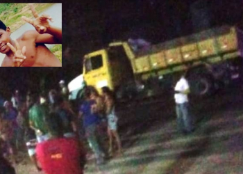 Caçamba atropela e mata adolescente que empinava bicicleta na BA 233