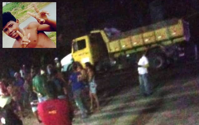 Caçamba atropela e mata adolescente que empinava bicicleta na BA 233