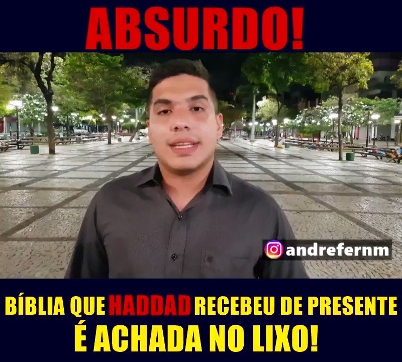 Haddad rebate acusação de ter jogado fora Bíblia que ganhou no Ceará