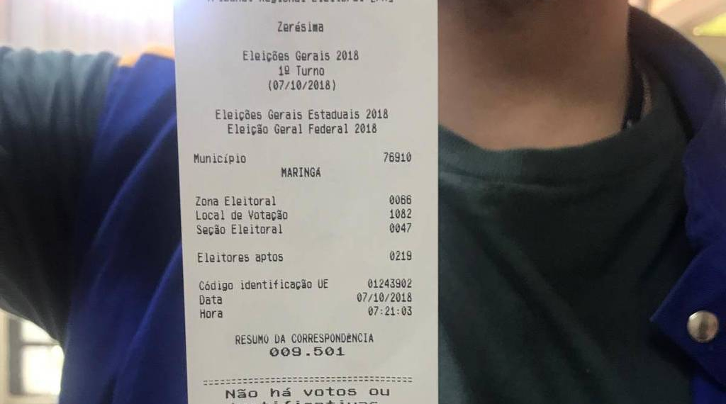 Fim da votação. Resultado para presidente só a partir das 19h