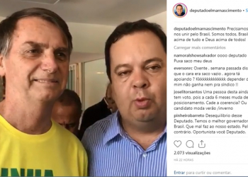 Elmar detona Bolsonaro no 1° turno, sugere voto em Haddad, mas agora declara apoio ao capitão