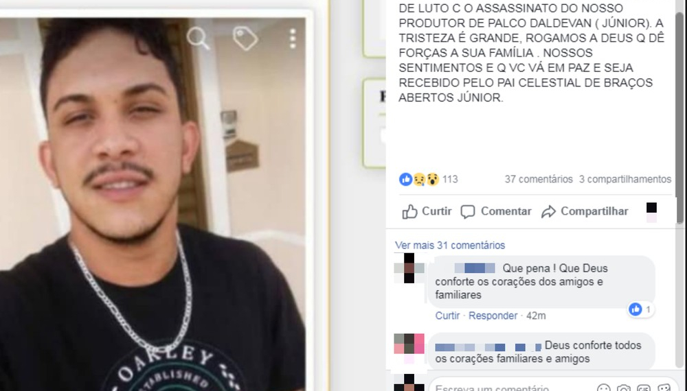 Produtor de dupla sertaneja é morto a facadas ao sair de festa, após defender namorada de assédio