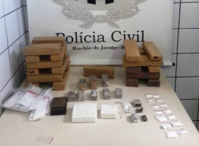 Operação da Polícia Civil apreende drogas e prende dois suspeitos em Riachão do Jacuípe