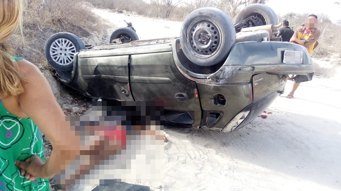 Jovem de 13 anos morre vítima de capotamento em estrada vicinal da cidade de Nordestina