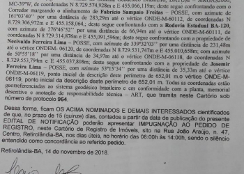 Retirolândia – Edital de Notificação 01/2018