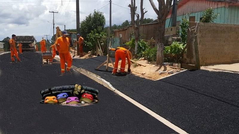 PR – Prefeitura faz montagem em foto com uso de Photoshop de obra e vira meme