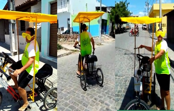 Valente: Boba da Bike lança bicicleta adaptada com chuveiro que refresca enquanto pedala