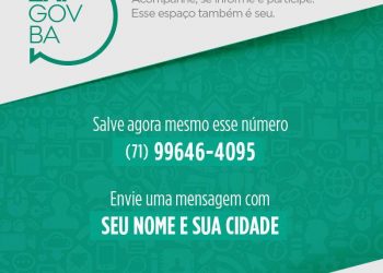 Governo do Estado lança WhatsApp para divulgar informações e aperfeiçoar transparência e interação com o cidadão