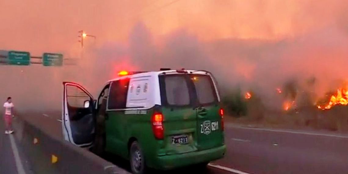 Incêndio atinge um dos principais pontos turísticos de Santiago