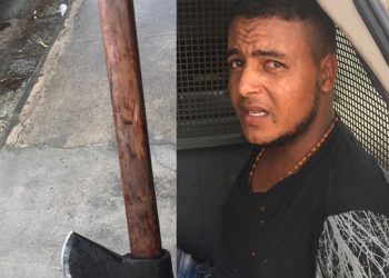 Jovem é preso por agredir a própria avó com golpe de machado na cabeça