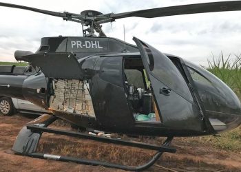 SP – PF apreende helicóptero de R$ 4 milhões com meia tonelada de cocaína