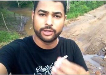 Pretenso candidato a prefeito de Gavião cobra conserto de estrada ao atual gestor em redes sociais