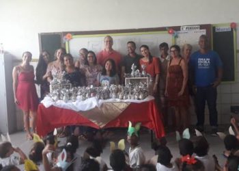 Coité – Escola em parceria com empresário distribui 150 ovos de páscoa para os estudantes