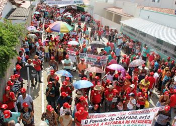 Não a reforma da previdência é o principal tema do primeiro de maio em Riachão do Jacuípe