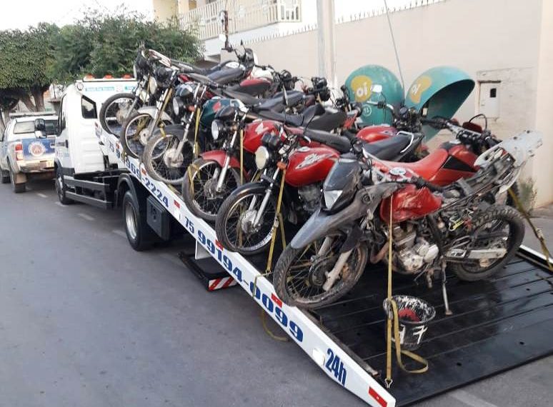 Motocicletas irregulares apreendidas em Araci são levadas para Ciretran em Serrinha