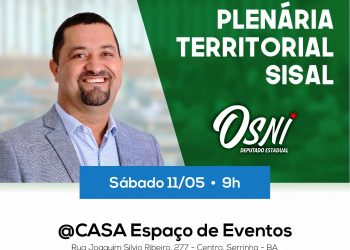 Deputado Osni realiza plenária em Serrinha no próximo sábado (11)