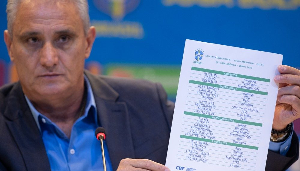 Tite divulga “lista mais difícil” com Neymar, David Neres e Daniel Alves para a Copa América