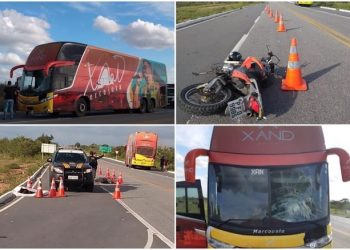 PB – Acidente com ônibus da banda Aviões do Forró deixa um morto