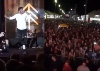 Volta por cima: após show só com os pais, cantor canta para multidão; veja vídeo