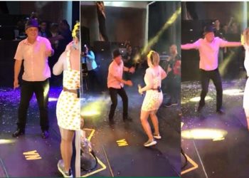 Prefeito de Riachão entra na dança durante show de Nayara Azevedo