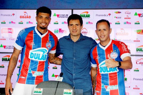 Reforços tricolor: Guerra e Juninho aparecem no BID e ficam à disposição de Roger Machado
