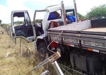 Caminhoneiro fica ferido após veículo capotar duas vezes na BA 233