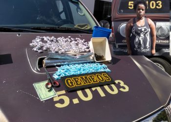 Mulher presa por tráfico de drogas utilizava tornozeleira eletrônica