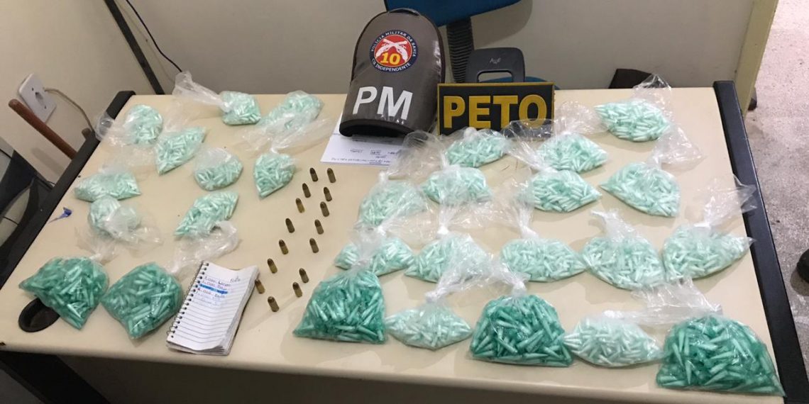 10ª CIPM apreende mais de quatro mil pinos de cocaína