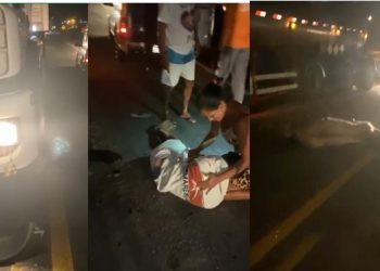 Acidente envolvendo carros, moto e cavalo deixa uma pessoa morta e duas feridas na BR 116/Norte