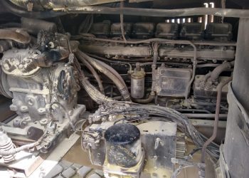 Funcionário da São Luiz/Falcão Real nega ter havido incêndio no ônibus. Mangueira de ar quente estourou