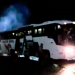 Ônibus pega fogo minutos depois de deixar terminal rodoviário de Jacobina